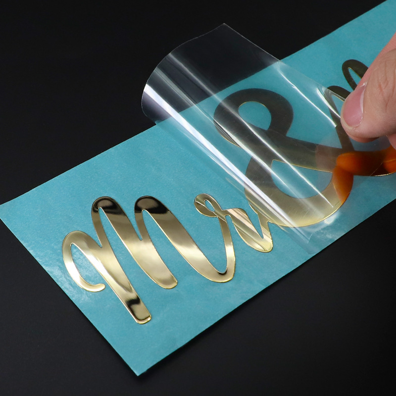 Sticker Sheet Set - Persönlicher Logo-Druck Metall 3d Gold Silber