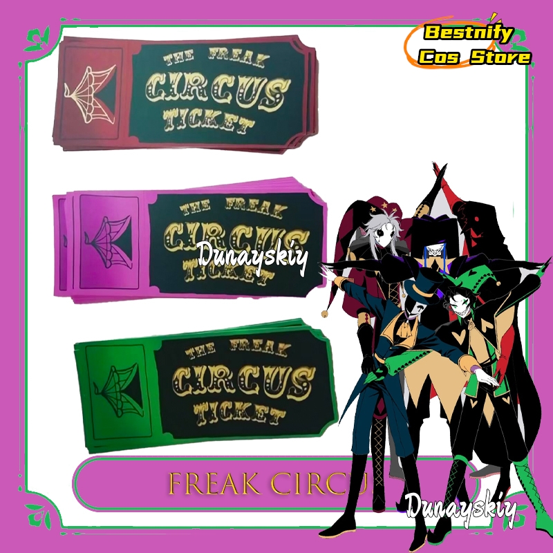 Anime Merchandise Europe - BFreak Zirkus-Ticketkarte, Rot, Grün, Rosa, Anime-Sammlerstück,