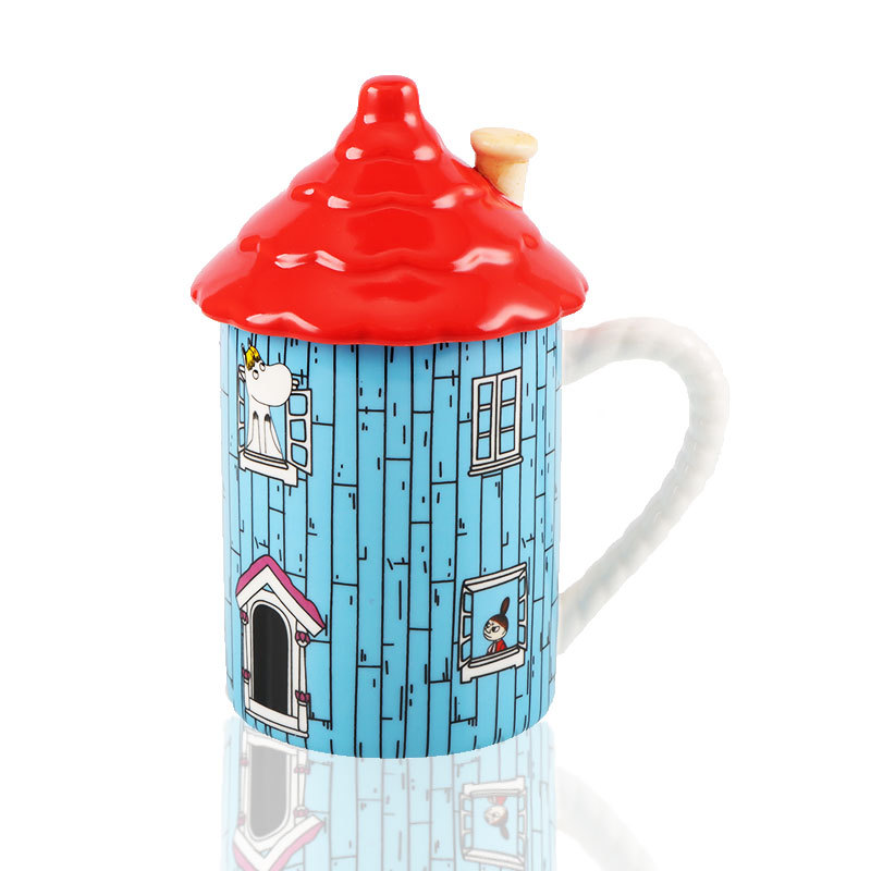 Anime Merchandise Mugs - 401-500ml Moomin Haus Keramikbecher Anime Actionfigur