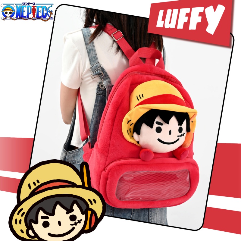 Anime Merchandise From Japan - One Piece Rucksack Cartoon Monkey D.
