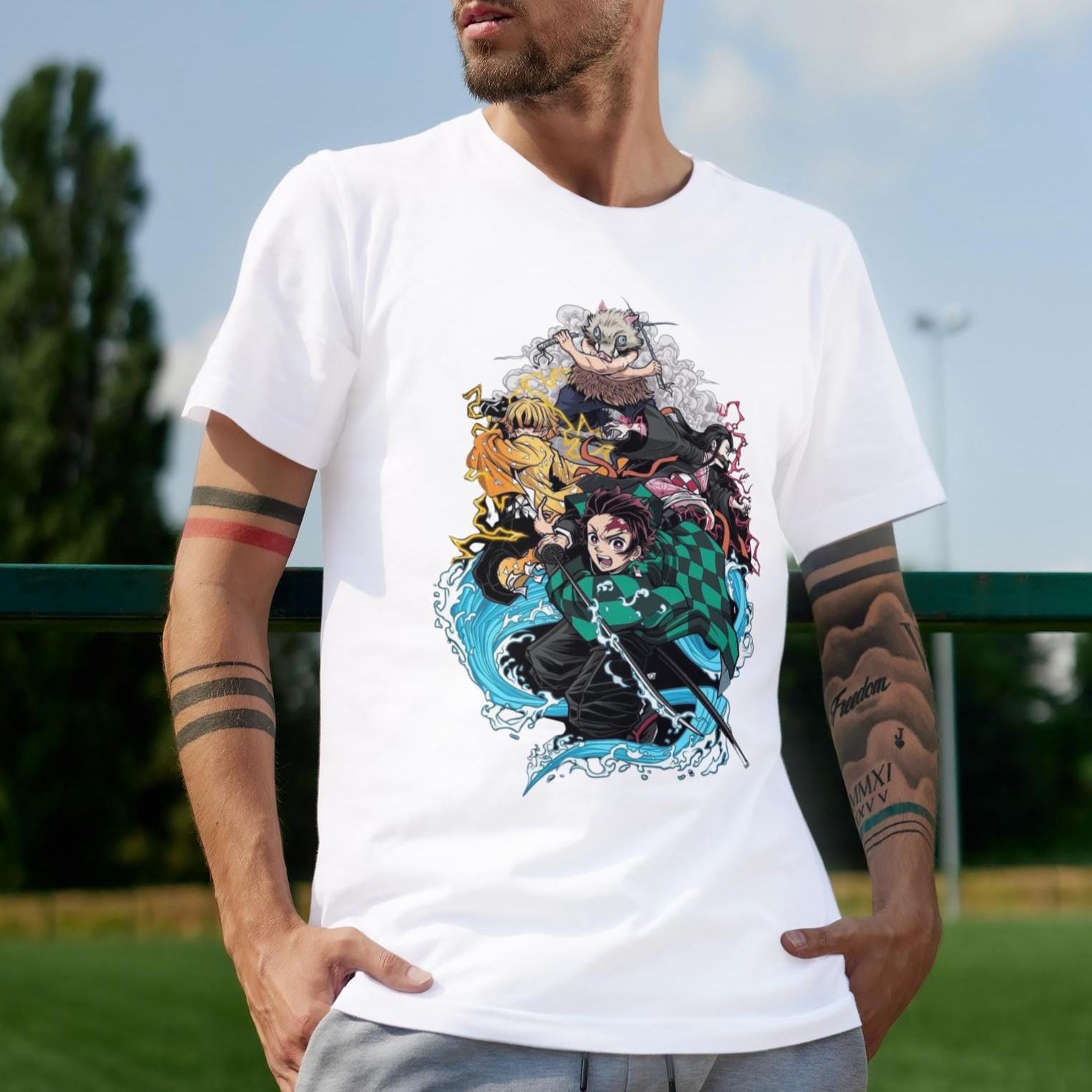 Anime Merch Shopping - 2026 Chinesisches Neujahr „Dämonentöter“ Anime T-Shirt