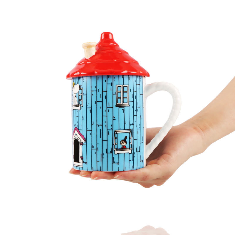 Anime Merchandise Mugs - Kreative Moomin-Haus Keramiktasse Anime-Actionfigur Anime-Merchandise Schreibtischdekoration