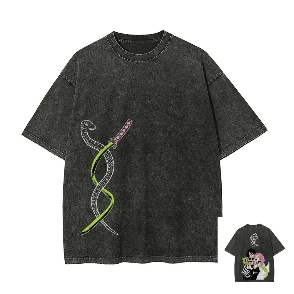 Kimetsu No Yaiba Washed T-Shir – Anime Merchandise Store Japan Bewertung und Preis