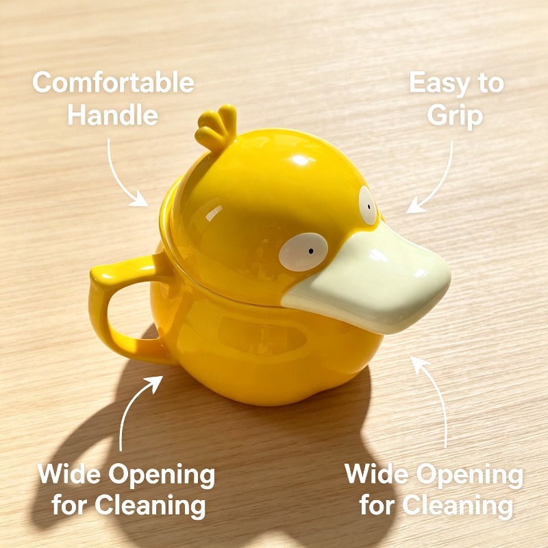 Kreative Psyduck Haus-Keramikt – Anime Merchandise Mugs Bewertung und Preis