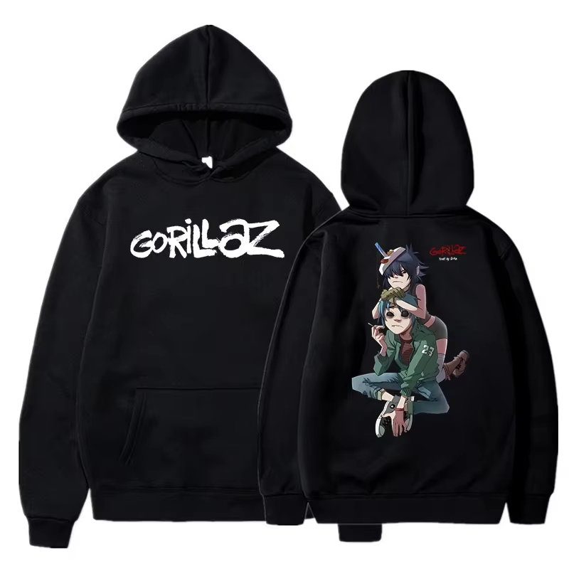 Gorillaz Grafik-Sweatshirt Vin – Anime Merch Shopping Bewertung und Preis